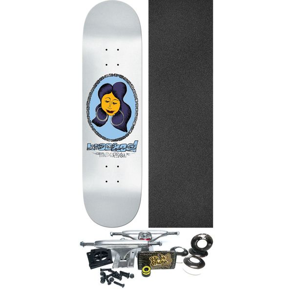 Krooked Skateboards Mike Anderson Chain Frame White Skateboard Deck - 8.38" x 32" - Complete Skateboard Bundle